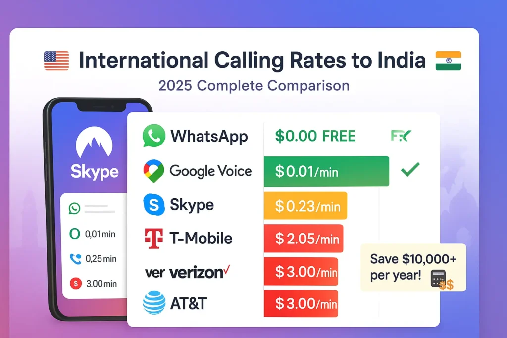 International Calling Rates to India: Complete Comparison (2025)